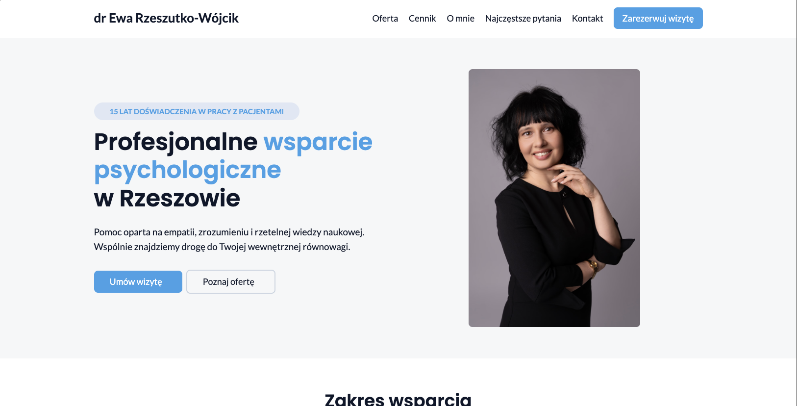 Strona dr Ewy Rzeszutko-Wójcik — psychoterapia Rzeszów